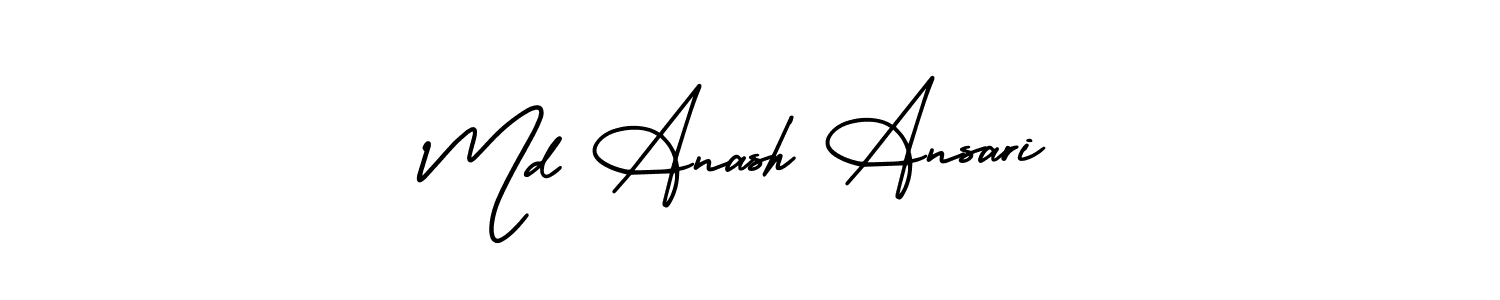 Create a beautiful signature design for name Md Anash Ansari. With this signature (AmerikaSignatureDemo-Regular) fonts, you can make a handwritten signature for free. Md Anash Ansari signature style 3 images and pictures png