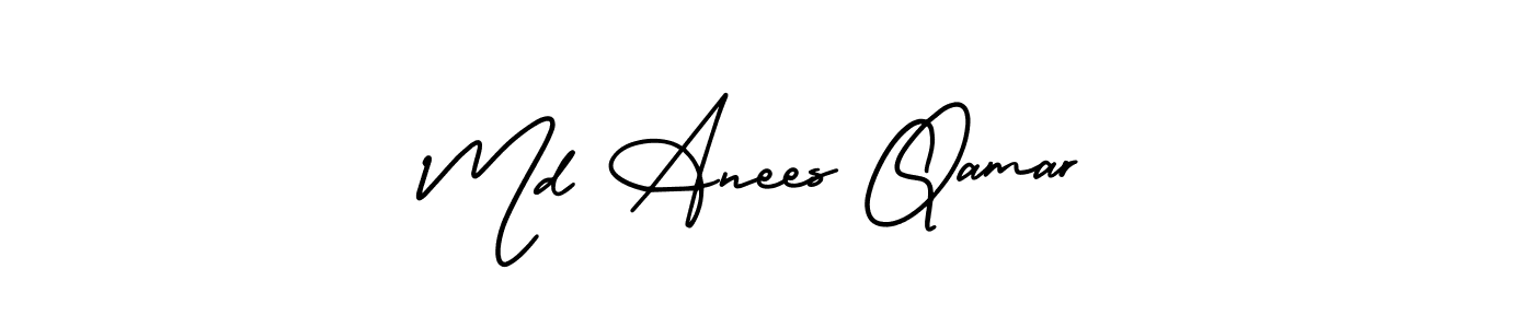 AmerikaSignatureDemo-Regular is a professional signature style that is perfect for those who want to add a touch of class to their signature. It is also a great choice for those who want to make their signature more unique. Get Md Anees Qamar name to fancy signature for free. Md Anees Qamar signature style 3 images and pictures png