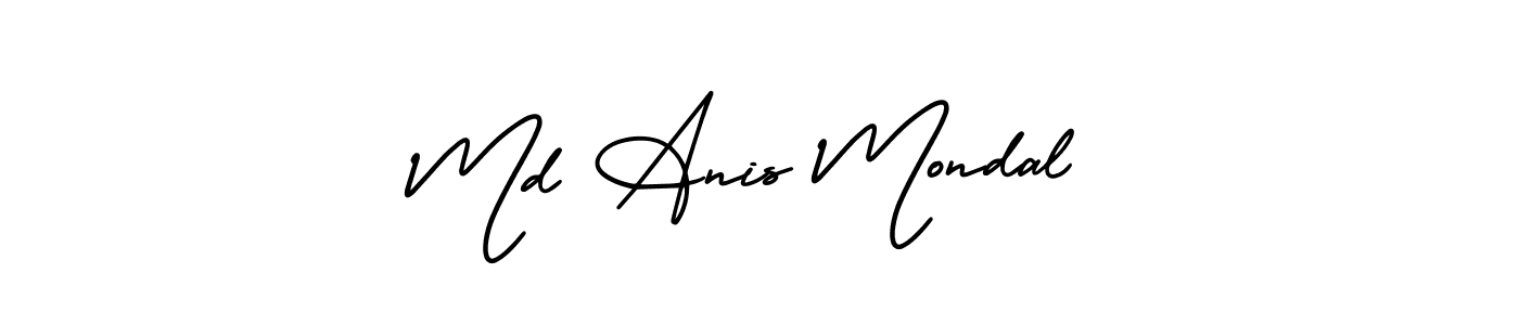 How to make Md Anis Mondal name signature. Use AmerikaSignatureDemo-Regular style for creating short signs online. This is the latest handwritten sign. Md Anis Mondal signature style 3 images and pictures png