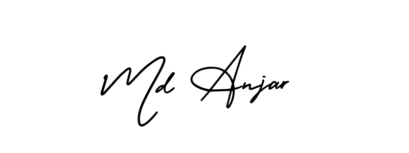 Use a signature maker to create a handwritten signature online. With this signature software, you can design (AmerikaSignatureDemo-Regular) your own signature for name Md Anjar. Md Anjar signature style 3 images and pictures png