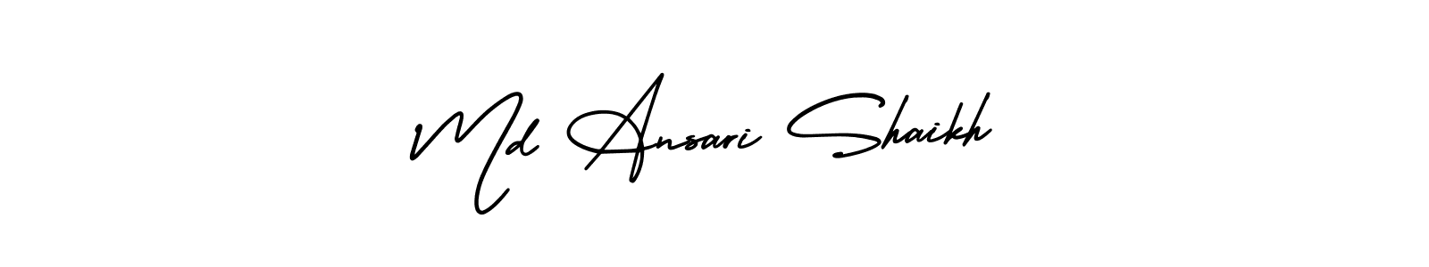 How to make Md Ansari Shaikh signature? AmerikaSignatureDemo-Regular is a professional autograph style. Create handwritten signature for Md Ansari Shaikh name. Md Ansari Shaikh signature style 3 images and pictures png