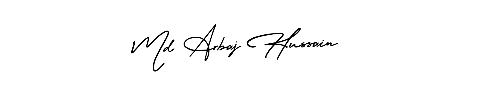 The best way (AmerikaSignatureDemo-Regular) to make a short signature is to pick only two or three words in your name. The name Md Arbaj Hussain include a total of six letters. For converting this name. Md Arbaj Hussain signature style 3 images and pictures png