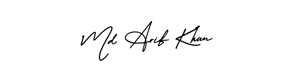 How to make Md Arif Khan name signature. Use AmerikaSignatureDemo-Regular style for creating short signs online. This is the latest handwritten sign. Md Arif Khan signature style 3 images and pictures png