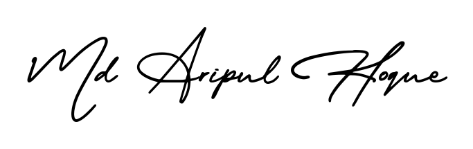 Discover the perfect balance of readability and style for Md Aripul Hoque with AmerikaSignatureDemo-Regular font. Create your dream signature today. Md Aripul Hoque signature style 3 images and pictures png