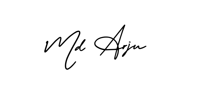 if you are searching for the best signature style for your name Md Arju. so please give up your signature search. here we have designed multiple signature styles  using AmerikaSignatureDemo-Regular. Md Arju signature style 3 images and pictures png