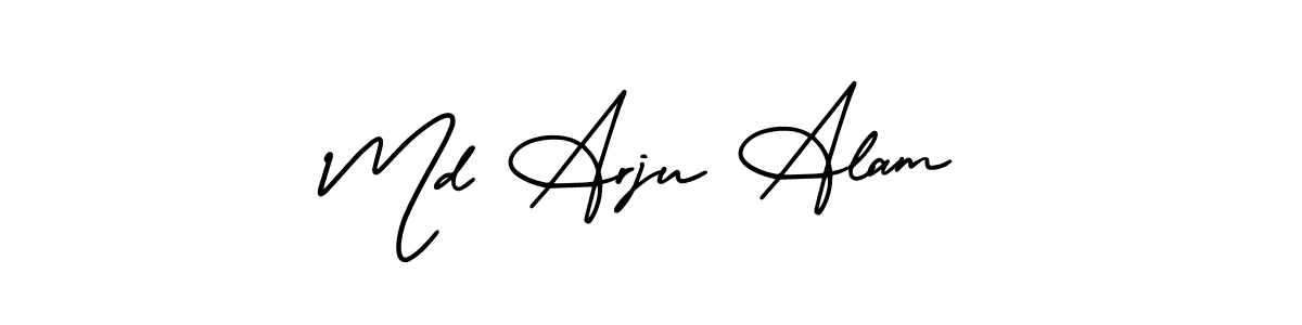 if you are searching for the best signature style for your name Md Arju Alam. so please give up your signature search. here we have designed multiple signature styles  using AmerikaSignatureDemo-Regular. Md Arju Alam signature style 3 images and pictures png
