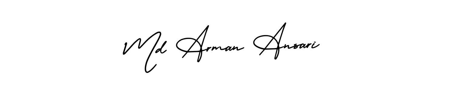 How to make Md Arman Ansari signature? AmerikaSignatureDemo-Regular is a professional autograph style. Create handwritten signature for Md Arman Ansari name. Md Arman Ansari signature style 3 images and pictures png
