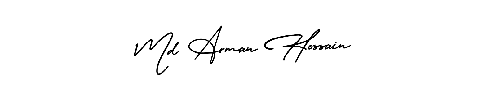 How to make Md Arman Hossain name signature. Use AmerikaSignatureDemo-Regular style for creating short signs online. This is the latest handwritten sign. Md Arman Hossain signature style 3 images and pictures png