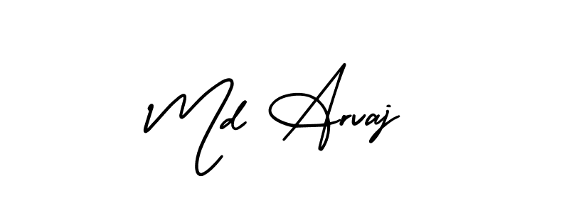 Create a beautiful signature design for name Md Arvaj. With this signature (AmerikaSignatureDemo-Regular) fonts, you can make a handwritten signature for free. Md Arvaj signature style 3 images and pictures png