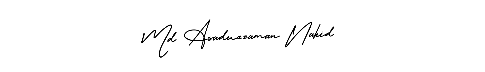 See photos of Md Asaduzzaman Nahid official signature by Spectra . Check more albums & portfolios. Read reviews & check more about AmerikaSignatureDemo-Regular font. Md Asaduzzaman Nahid signature style 3 images and pictures png