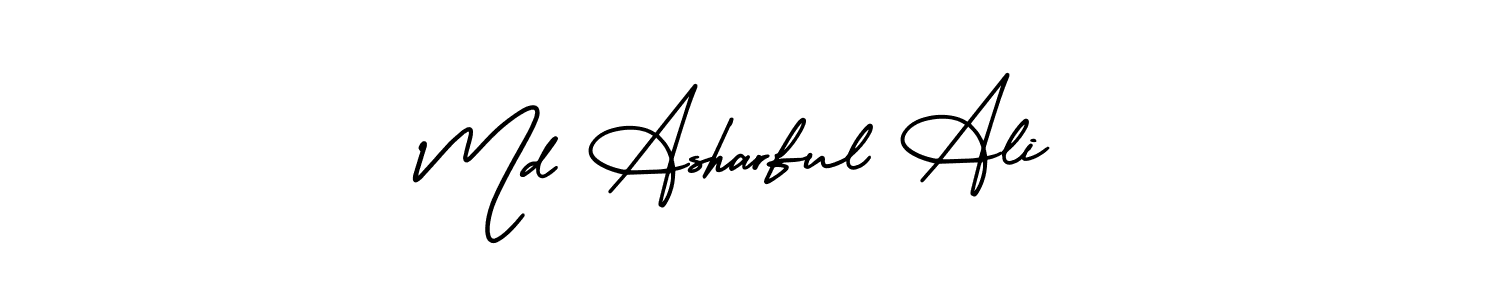 How to make Md Asharful Ali signature? AmerikaSignatureDemo-Regular is a professional autograph style. Create handwritten signature for Md Asharful Ali name. Md Asharful Ali signature style 3 images and pictures png