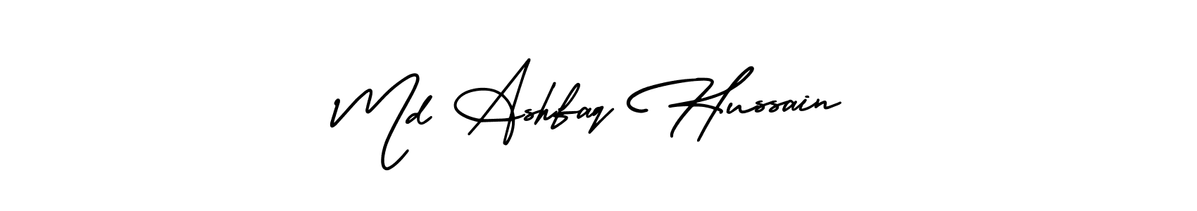 Make a beautiful signature design for name Md Ashfaq Hussain. With this signature (AmerikaSignatureDemo-Regular) style, you can create a handwritten signature for free. Md Ashfaq Hussain signature style 3 images and pictures png