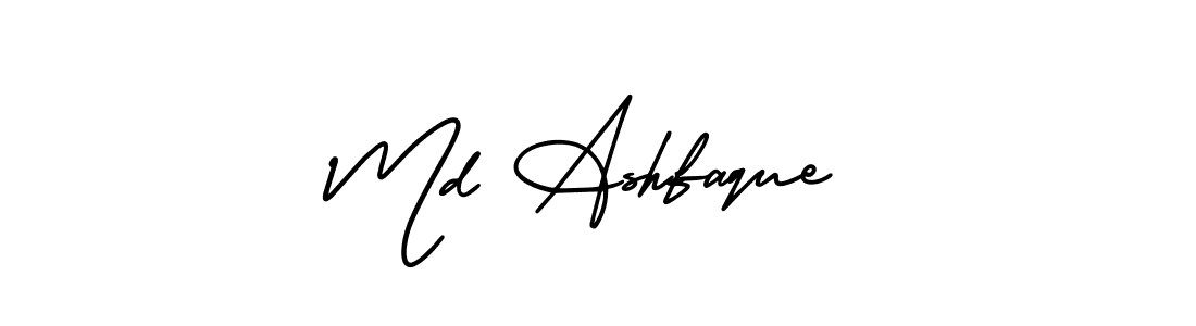 Md Ashfaque stylish signature style. Best Handwritten Sign (AmerikaSignatureDemo-Regular) for my name. Handwritten Signature Collection Ideas for my name Md Ashfaque. Md Ashfaque signature style 3 images and pictures png