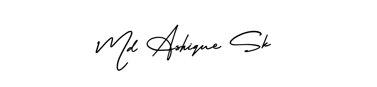 if you are searching for the best signature style for your name Md Ashique Sk. so please give up your signature search. here we have designed multiple signature styles  using AmerikaSignatureDemo-Regular. Md Ashique Sk signature style 3 images and pictures png