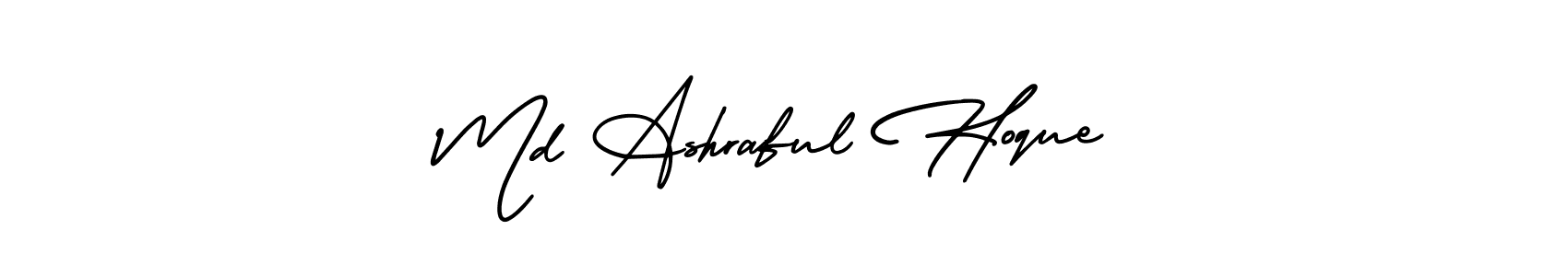 You should practise on your own different ways (AmerikaSignatureDemo-Regular) to write your name (Md Ashraful Hoque) in signature. don't let someone else do it for you. Md Ashraful Hoque signature style 3 images and pictures png