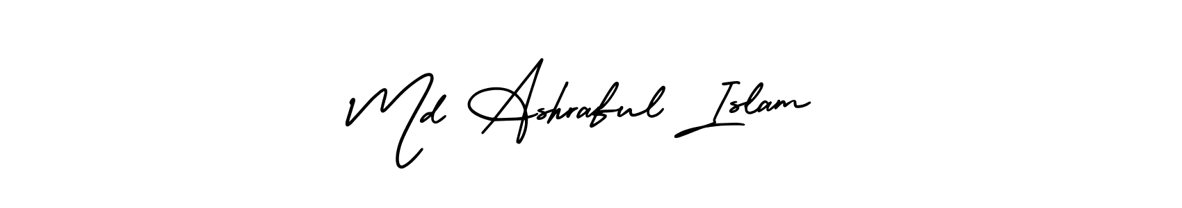 Make a beautiful signature design for name Md Ashraful Islam. With this signature (AmerikaSignatureDemo-Regular) style, you can create a handwritten signature for free. Md Ashraful Islam signature style 3 images and pictures png