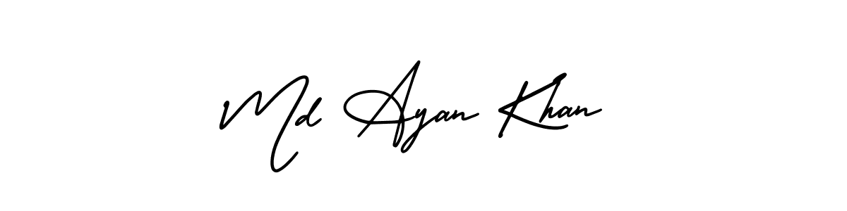 How to make Md Ayan Khan name signature. Use AmerikaSignatureDemo-Regular style for creating short signs online. This is the latest handwritten sign. Md Ayan Khan signature style 3 images and pictures png