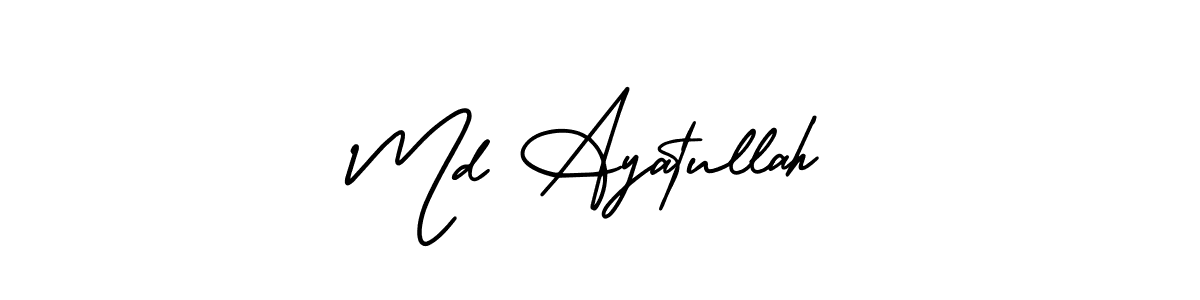 Md Ayatullah stylish signature style. Best Handwritten Sign (AmerikaSignatureDemo-Regular) for my name. Handwritten Signature Collection Ideas for my name Md Ayatullah. Md Ayatullah signature style 3 images and pictures png