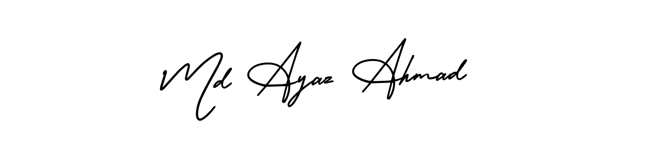 It looks lik you need a new signature style for name Md Ayaz Ahmad. Design unique handwritten (AmerikaSignatureDemo-Regular) signature with our free signature maker in just a few clicks. Md Ayaz Ahmad signature style 3 images and pictures png