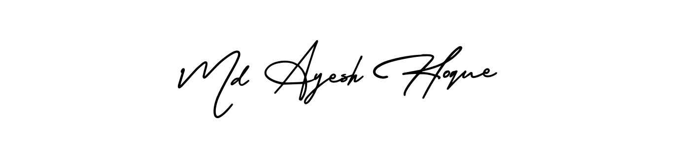 How to make Md Ayesh Hoque signature? AmerikaSignatureDemo-Regular is a professional autograph style. Create handwritten signature for Md Ayesh Hoque name. Md Ayesh Hoque signature style 3 images and pictures png