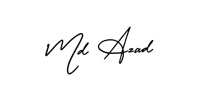 Create a beautiful signature design for name Md Azad. With this signature (AmerikaSignatureDemo-Regular) fonts, you can make a handwritten signature for free. Md Azad signature style 3 images and pictures png