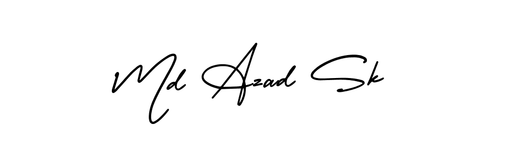 Also You can easily find your signature by using the search form. We will create Md Azad Sk name handwritten signature images for you free of cost using AmerikaSignatureDemo-Regular sign style. Md Azad Sk signature style 3 images and pictures png