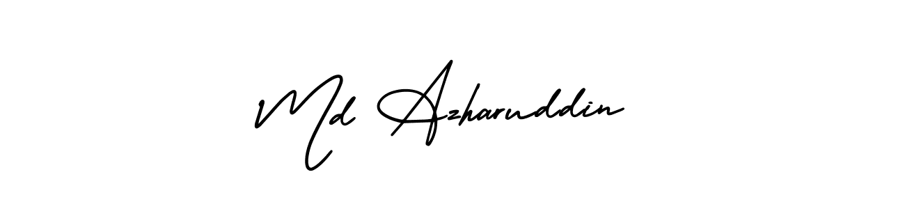 How to make Md Azharuddin name signature. Use AmerikaSignatureDemo-Regular style for creating short signs online. This is the latest handwritten sign. Md Azharuddin signature style 3 images and pictures png