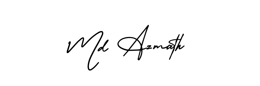 Design your own signature with our free online signature maker. With this signature software, you can create a handwritten (AmerikaSignatureDemo-Regular) signature for name Md Azmath. Md Azmath signature style 3 images and pictures png