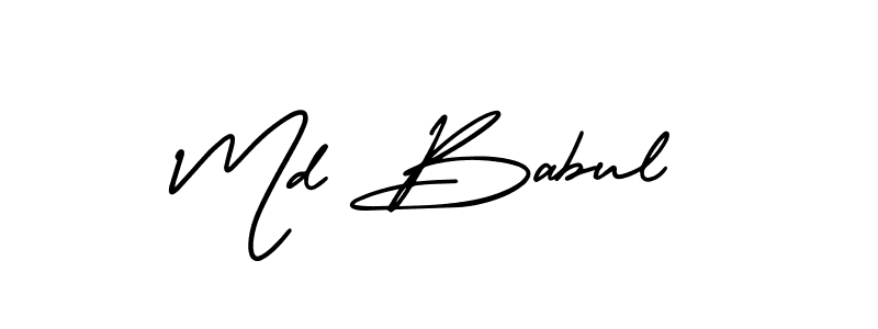 Create a beautiful signature design for name Md Babul. With this signature (AmerikaSignatureDemo-Regular) fonts, you can make a handwritten signature for free. Md Babul signature style 3 images and pictures png