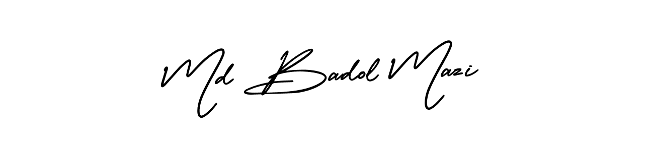 How to make Md Badol Mazi name signature. Use AmerikaSignatureDemo-Regular style for creating short signs online. This is the latest handwritten sign. Md Badol Mazi signature style 3 images and pictures png