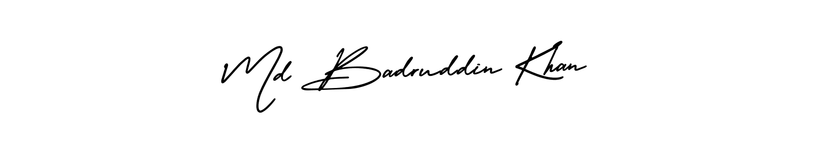 How to make Md Badruddin Khan signature? AmerikaSignatureDemo-Regular is a professional autograph style. Create handwritten signature for Md Badruddin Khan name. Md Badruddin Khan signature style 3 images and pictures png