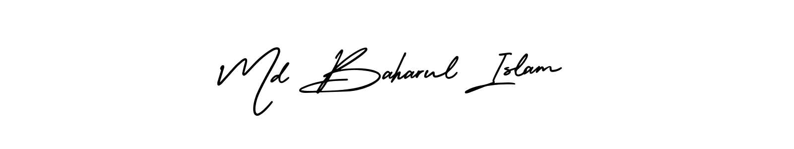 You should practise on your own different ways (AmerikaSignatureDemo-Regular) to write your name (Md Baharul Islam) in signature. don't let someone else do it for you. Md Baharul Islam signature style 3 images and pictures png