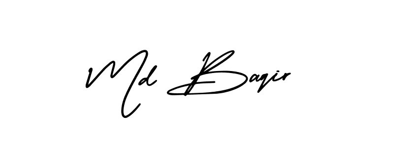 Similarly AmerikaSignatureDemo-Regular is the best handwritten signature design. Signature creator online .You can use it as an online autograph creator for name Md Baqir. Md Baqir signature style 3 images and pictures png