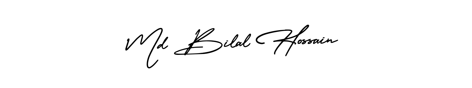 Md Bilal Hossain stylish signature style. Best Handwritten Sign (AmerikaSignatureDemo-Regular) for my name. Handwritten Signature Collection Ideas for my name Md Bilal Hossain. Md Bilal Hossain signature style 3 images and pictures png