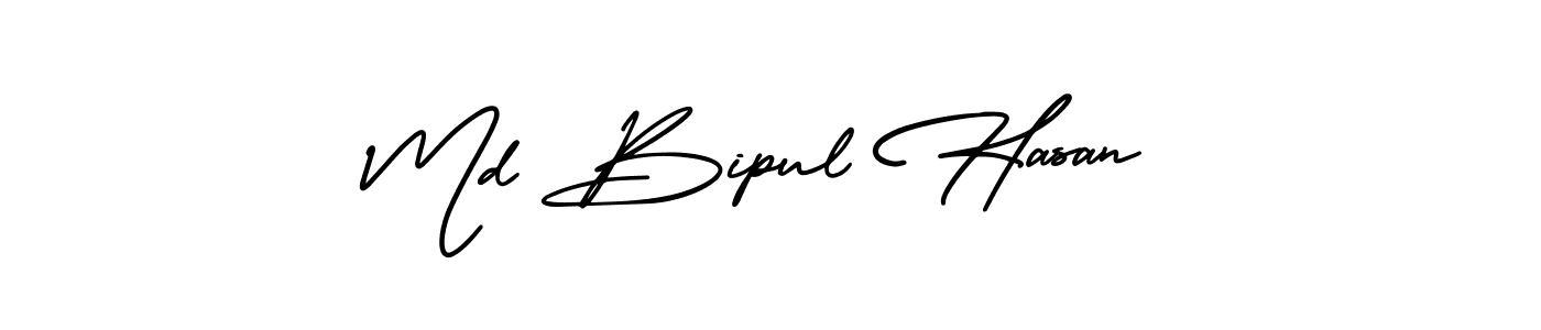 The best way (AmerikaSignatureDemo-Regular) to make a short signature is to pick only two or three words in your name. The name Md Bipul Hasan include a total of six letters. For converting this name. Md Bipul Hasan signature style 3 images and pictures png