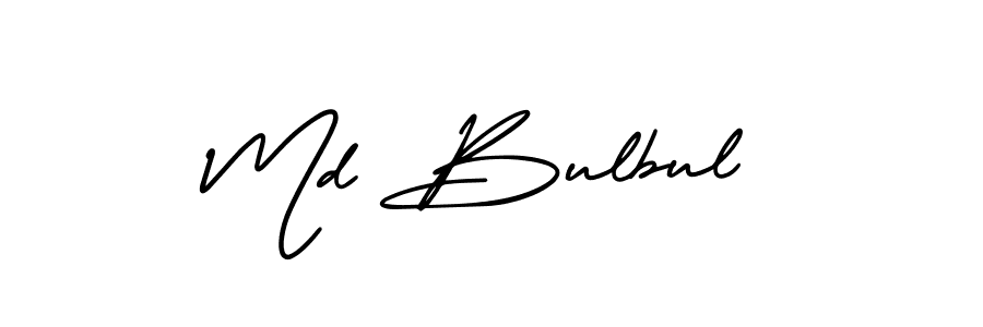 AmerikaSignatureDemo-Regular is a professional signature style that is perfect for those who want to add a touch of class to their signature. It is also a great choice for those who want to make their signature more unique. Get Md Bulbul name to fancy signature for free. Md Bulbul signature style 3 images and pictures png