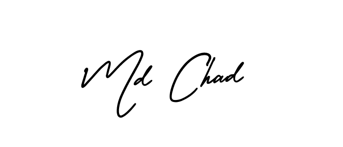 Md Chad stylish signature style. Best Handwritten Sign (AmerikaSignatureDemo-Regular) for my name. Handwritten Signature Collection Ideas for my name Md Chad. Md Chad signature style 3 images and pictures png