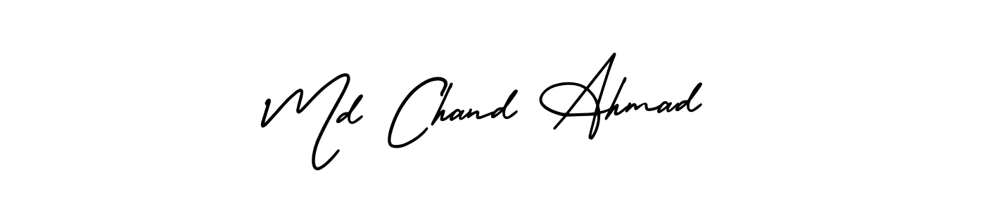 Md Chand Ahmad stylish signature style. Best Handwritten Sign (AmerikaSignatureDemo-Regular) for my name. Handwritten Signature Collection Ideas for my name Md Chand Ahmad. Md Chand Ahmad signature style 3 images and pictures png