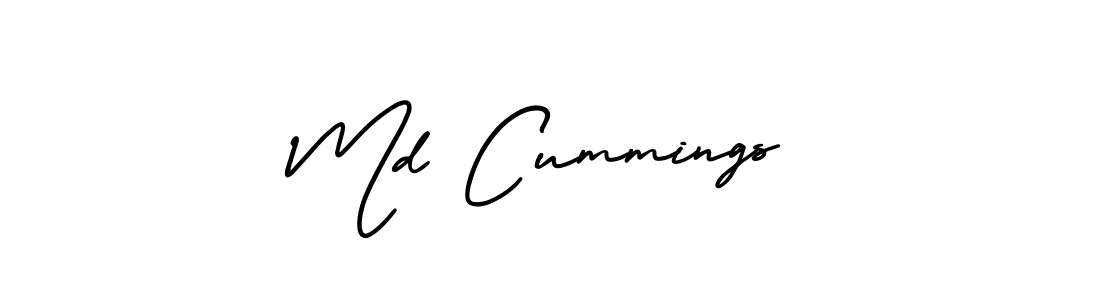 The best way (AmerikaSignatureDemo-Regular) to make a short signature is to pick only two or three words in your name. The name Md Cummings include a total of six letters. For converting this name. Md Cummings signature style 3 images and pictures png
