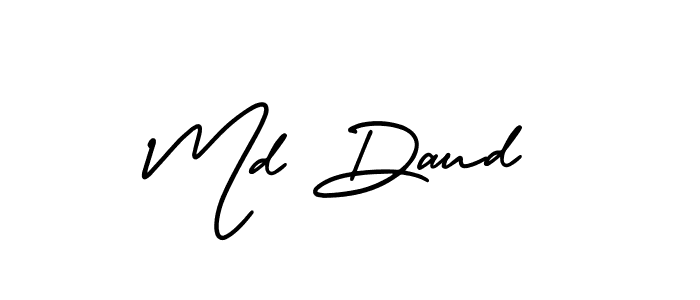 Design your own signature with our free online signature maker. With this signature software, you can create a handwritten (AmerikaSignatureDemo-Regular) signature for name Md Daud. Md Daud signature style 3 images and pictures png