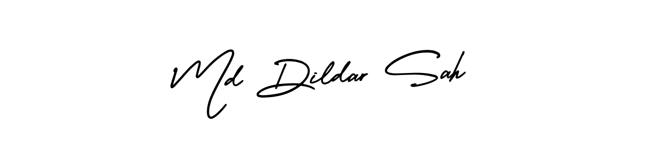 How to make Md Dildar Sah name signature. Use AmerikaSignatureDemo-Regular style for creating short signs online. This is the latest handwritten sign. Md Dildar Sah signature style 3 images and pictures png