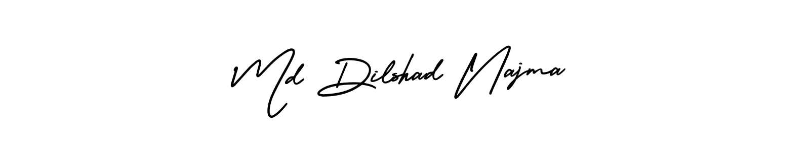 How to make Md Dilshad Najma name signature. Use AmerikaSignatureDemo-Regular style for creating short signs online. This is the latest handwritten sign. Md Dilshad Najma signature style 3 images and pictures png