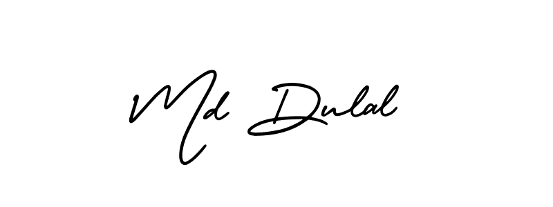 Md Dulal stylish signature style. Best Handwritten Sign (AmerikaSignatureDemo-Regular) for my name. Handwritten Signature Collection Ideas for my name Md Dulal. Md Dulal signature style 3 images and pictures png