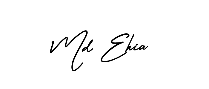 Md Ehia stylish signature style. Best Handwritten Sign (AmerikaSignatureDemo-Regular) for my name. Handwritten Signature Collection Ideas for my name Md Ehia. Md Ehia signature style 3 images and pictures png