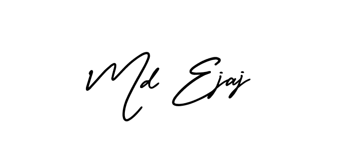 This is the best signature style for the Md Ejaj name. Also you like these signature font (AmerikaSignatureDemo-Regular). Mix name signature. Md Ejaj signature style 3 images and pictures png