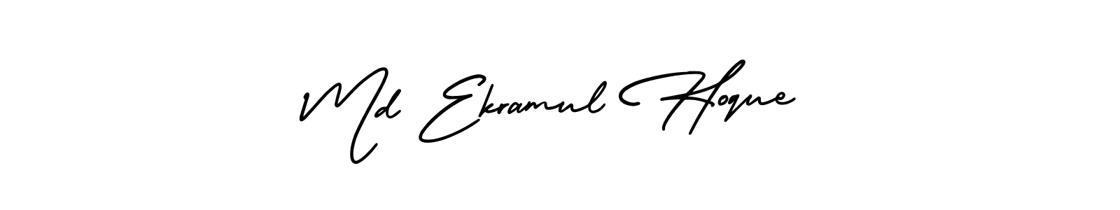 Md Ekramul Hoque stylish signature style. Best Handwritten Sign (AmerikaSignatureDemo-Regular) for my name. Handwritten Signature Collection Ideas for my name Md Ekramul Hoque. Md Ekramul Hoque signature style 3 images and pictures png