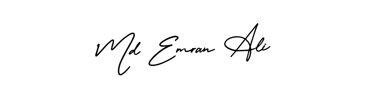 if you are searching for the best signature style for your name Md Emran Ali. so please give up your signature search. here we have designed multiple signature styles  using AmerikaSignatureDemo-Regular. Md Emran Ali signature style 3 images and pictures png