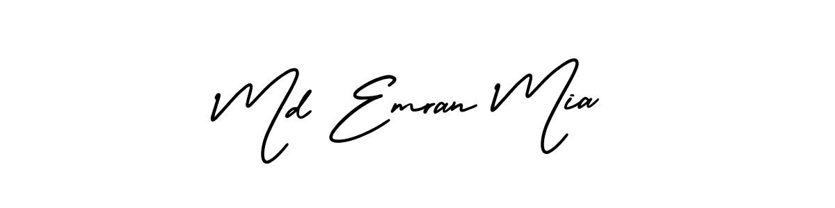 It looks lik you need a new signature style for name Md Emran Mia. Design unique handwritten (AmerikaSignatureDemo-Regular) signature with our free signature maker in just a few clicks. Md Emran Mia signature style 3 images and pictures png