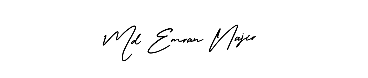 This is the best signature style for the Md Emran Najir name. Also you like these signature font (AmerikaSignatureDemo-Regular). Mix name signature. Md Emran Najir signature style 3 images and pictures png