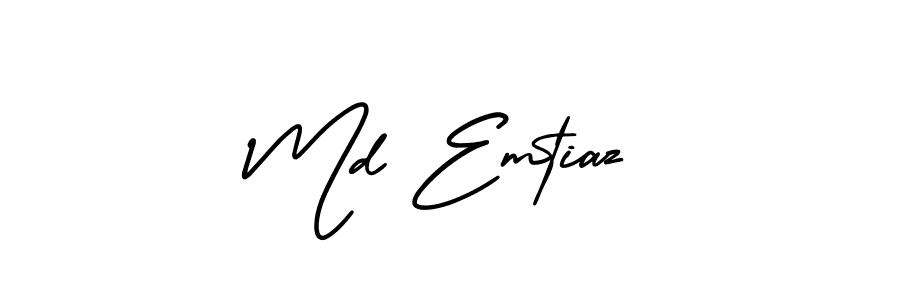 It looks lik you need a new signature style for name Md Emtiaz. Design unique handwritten (AmerikaSignatureDemo-Regular) signature with our free signature maker in just a few clicks. Md Emtiaz signature style 3 images and pictures png